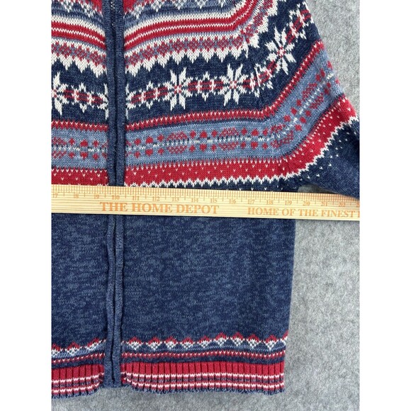Tiara International Cardigan Sweater Fair Isle Nordic Snowflake Women's Size L - Picture 8 of 11